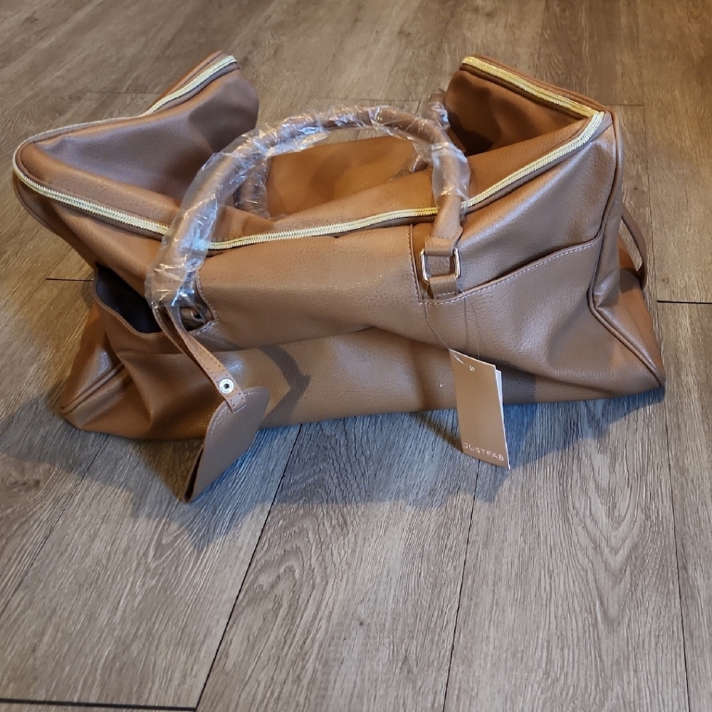 Faux Leather Travel Bag